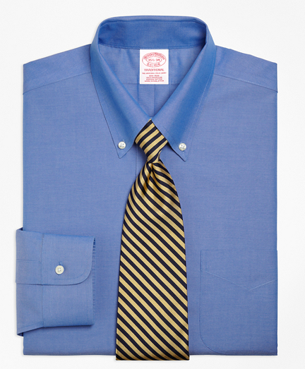 Traditional Relaxed-Fit Dress Shirt, Non-Iron Button-Down Collar