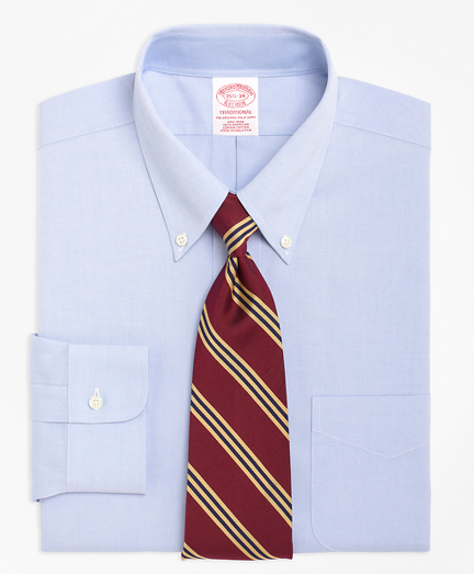 Traditional Relaxed-Fit Dress Shirt, Non-Iron Button-Down Collar