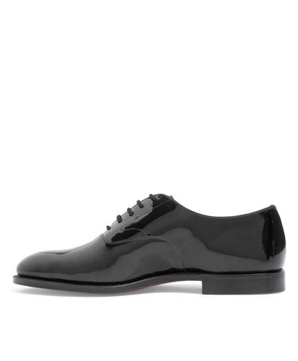 Men's Black Patent Leather Lace-Up 