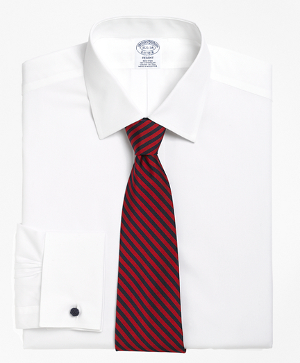 Regent Fitted Dress Shirt, Non-Iron Spread Collar French Cuff