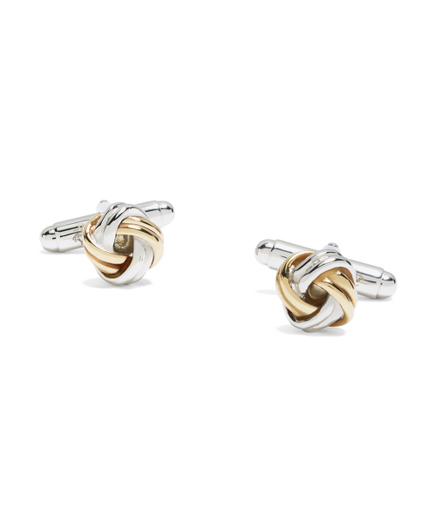 Gold-on-Silver Knot Cuff Links