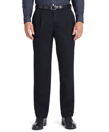 Regent Fit Pleat-Front Classic Gabardine Trousers