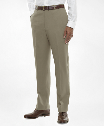 Regent Fit Flat-Front Classic Gabardine Trousers