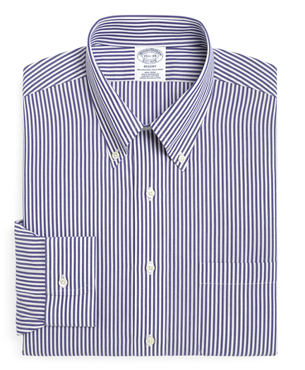 blue white striped dress shirt