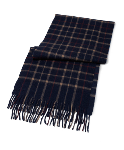 Tattersall Camel Hair Scarf Brooks Brothers