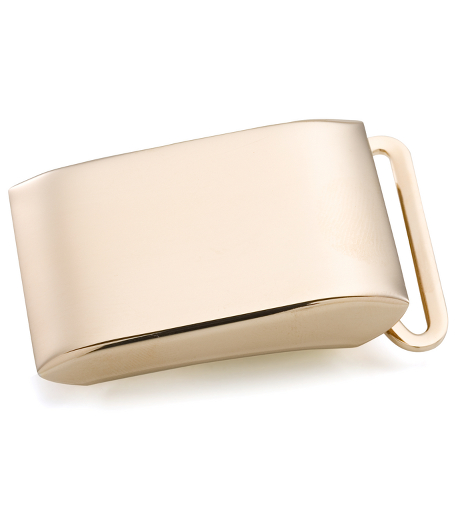 Gold Plated Sterling Plain Plaque Buckle