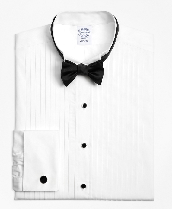 Men's Slim Fit Ten-Pleat Wing Collar Formal Tuxedo Shirt | Brooks Brothers