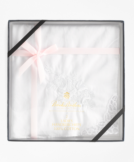 Women's White Embroidered Handkerchiefs | Brooks Brothers