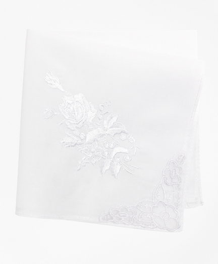 Women's White Embroidered Handkerchiefs | Brooks Brothers