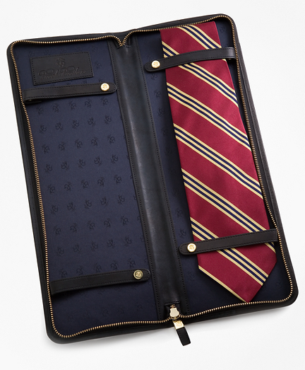 leather travel tie case