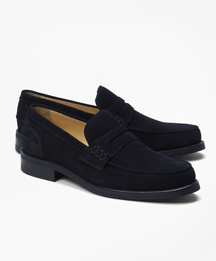 penny suede loafers