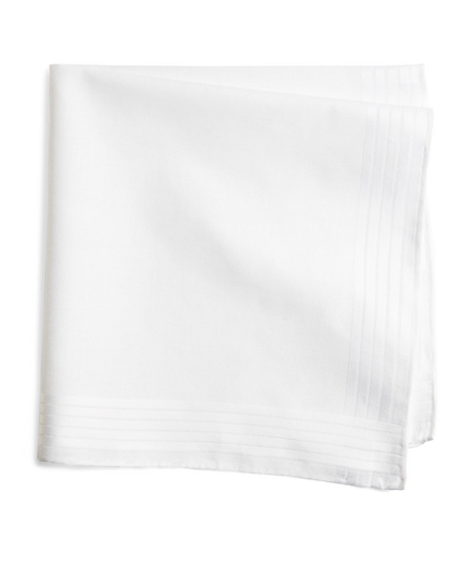 Men's CigarRolled White Handkerchiefs 6 Pack Brooks Brothers