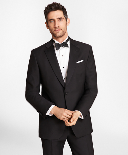 Men's Black Wool Tuxedo Jacket | Brooks 