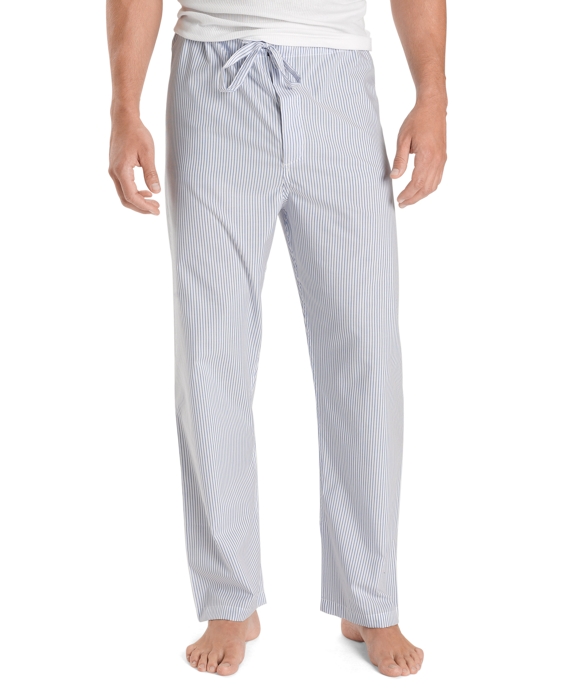 Wrinkle-Resistant Blue Stripe Pajamas - Brooks Brothers