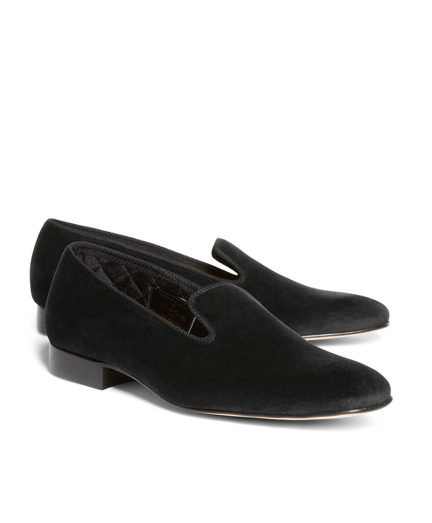 black velvet slippers mens