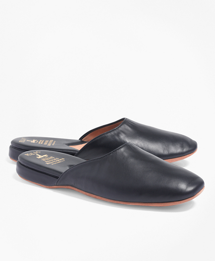 leather slipper shoes