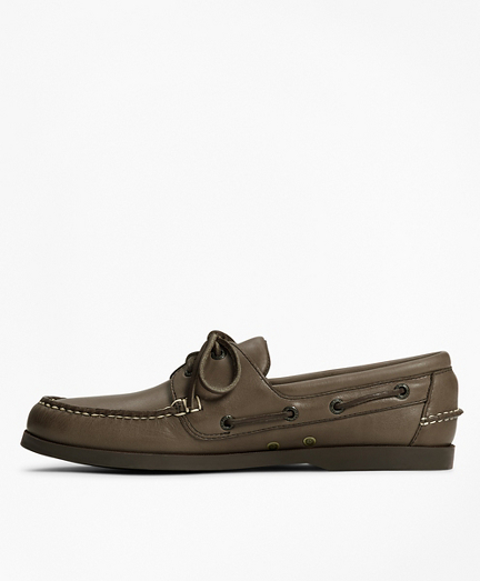 Men's Leather TruMoc Boat Shoes Brooks Brothers