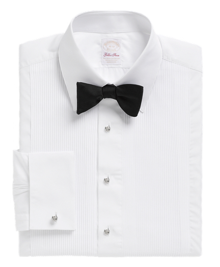 Golden Fleece&reg; Madison Fit Swiss Pleat Tennis Collar French Cuff Tuxedo Shirt