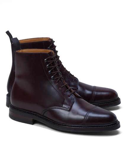 Men's Peal and Co. Burgundy Cordovan Boots | Brooks Brothers