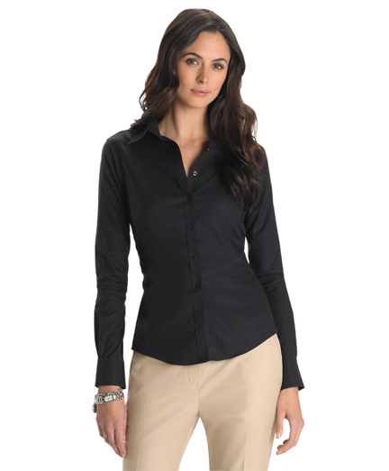 womens black dress shirt