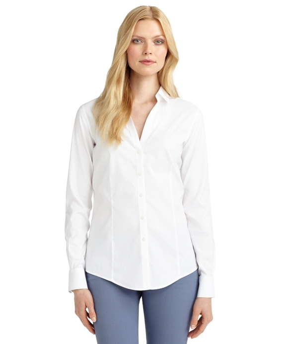 Women's Petite Non-Iron Fitted Blouse | Brooks Brothers