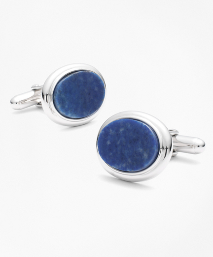 Oval Sodalite Cuff Links