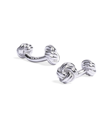 Sterling Silver Knot Cuff Links 