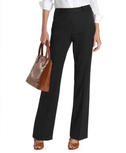 Petite Plain-Front Caroline Fit Gabardine Dress Trousers