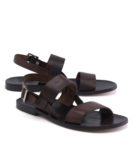 Leather Strap Sandals - Brooks Brothers