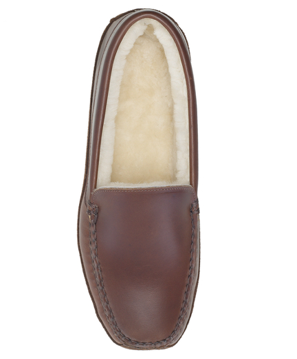 Men's Calfskin and Shearling Slippers | Brooks Brothers