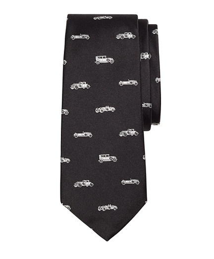 Boys Novelty Vintage Car Silk Tie
