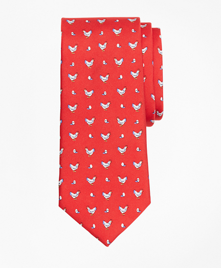 Boys Chicken and Egg Print Tie
