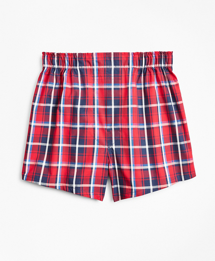 Boys Holiday Plaid Boxers