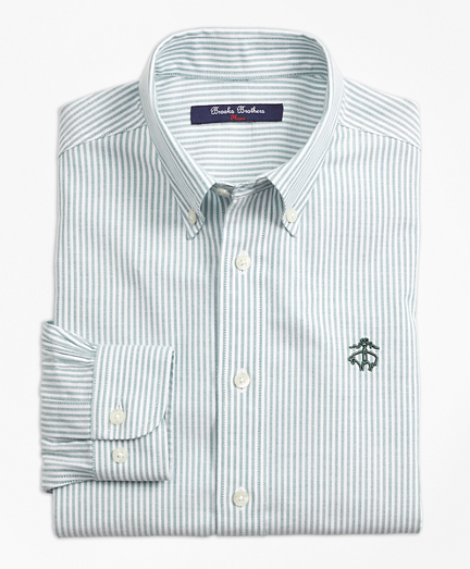 Boys Non-Iron Club Stripe Sport Shirt