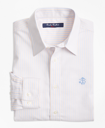 Boys Non-Iron Supima&reg; Cotton Oxford Alternating Stripe Sport Shirt