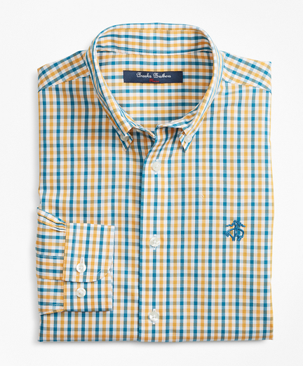 Boys Non-Iron Multi-Color Gingham Sport Shirt