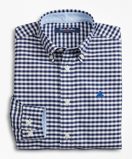 Boys Non-Iron Gingham Sport Shirt