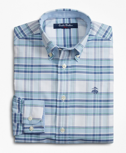 Boys Non-Iron Plaid Sport Shirt