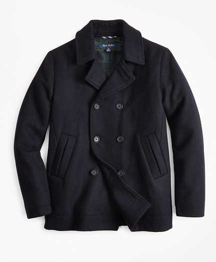 Boys Melton Double-Breasted Pea Coat 