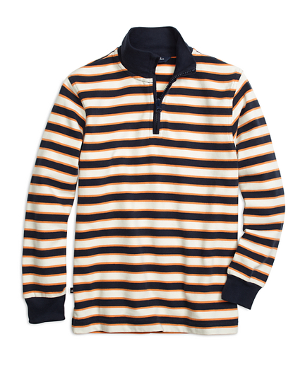 Boys Stripe Half-Zip Rugby