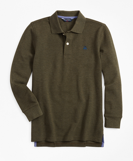 Boys Long-Sleeve Pique Polo Shirt