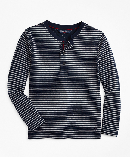 Boys Wide Stripe Henley