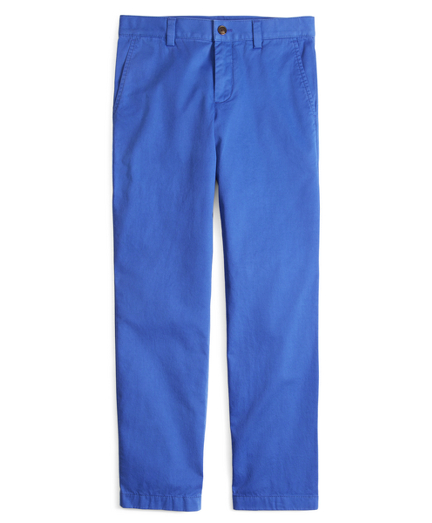 Boys Garment Dyed Plain-Front Chinos
