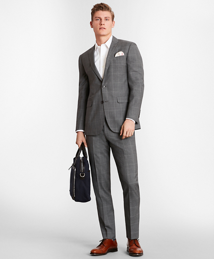 brooks brothers gray suit