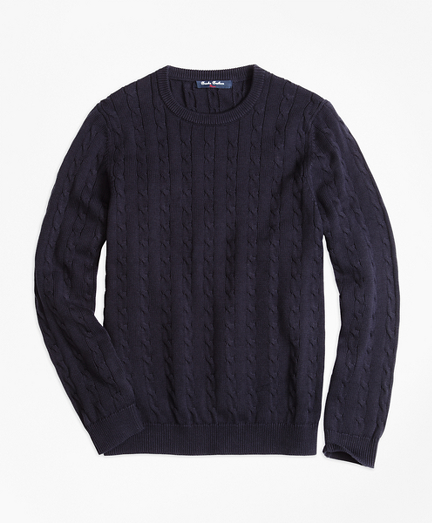 Boys Crewneck Cable Sweater
