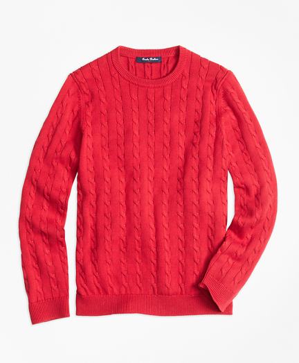Boys Crewneck Cable Sweater