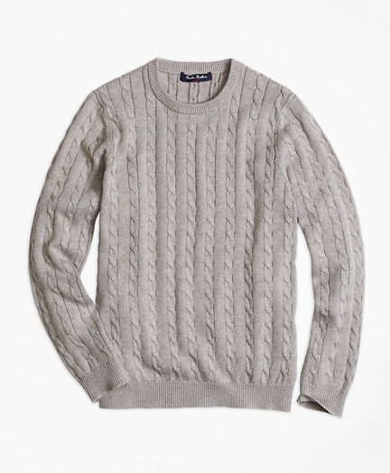 Boys Crewneck Cable Sweater