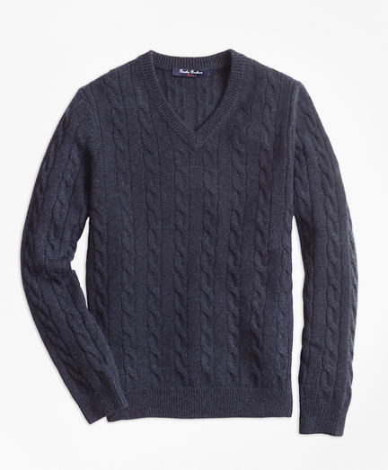 Boys Cashmere V-Neck Sweater