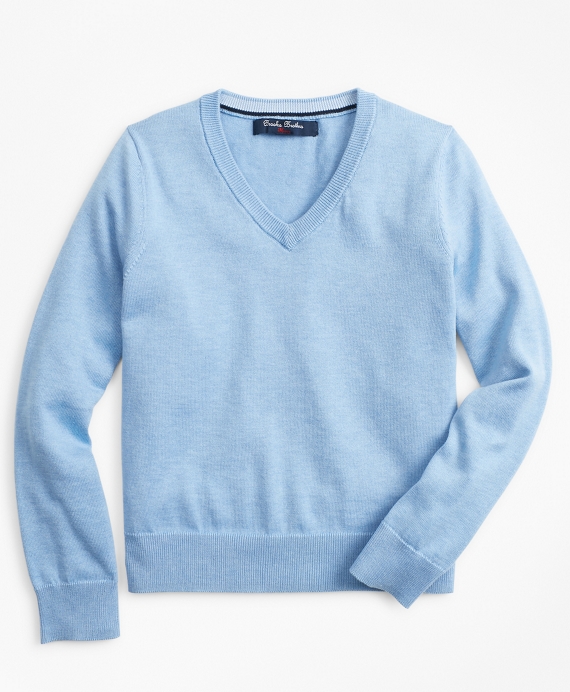 Boys Supima® Cotton V-Neck Sweater - Brooks Brothers