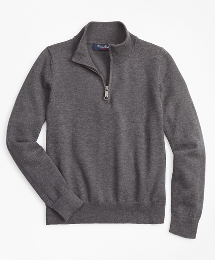 Boys Supima® Cotton Half-Zip Sweater - Brooks Brothers